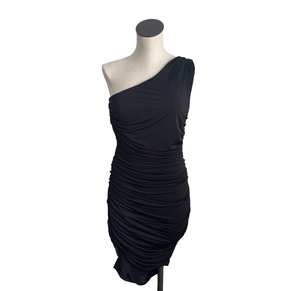Express Black One Shoulder Bodycon Dress Party Cocktail Size Medium